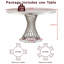 Table de salle à manger ronde en marbre, table de cuisine moderne avec plateau en faux marbre ultrabrillant et base en acier inoxydable pour la salle à manger, cuisine (seulement une table)-698421344