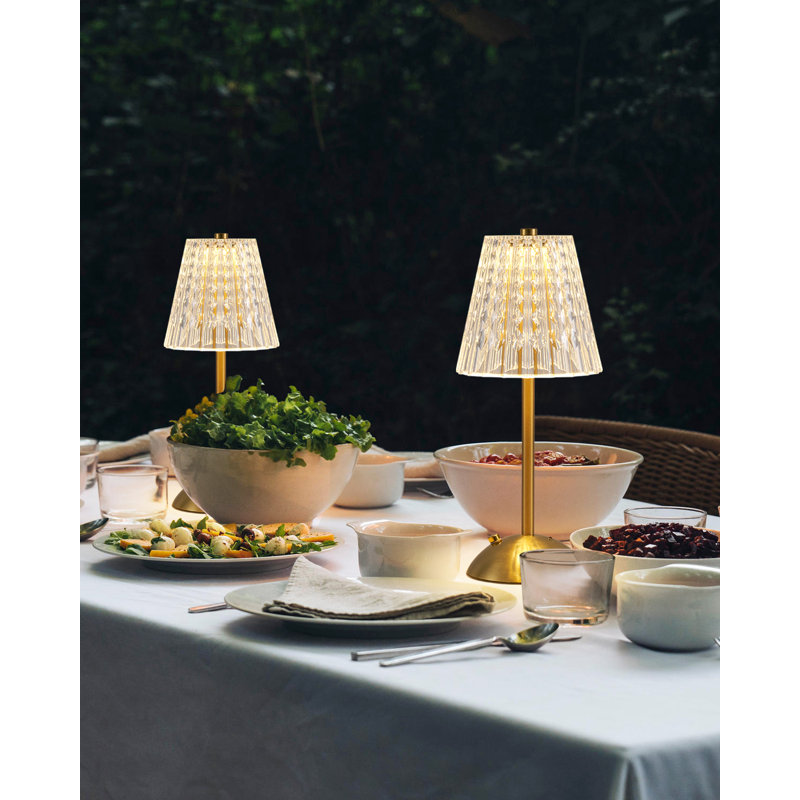 Rechargeable LED Table Lamp, Portable, Gold