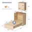 Lit simple escamotable en bois avec station de charge, tiroirs de rangement, pour petits espaces, en beige-1235260784