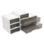 Boîte de rangement de bureau empilable avec 6 tiroirs - blanc-666290053