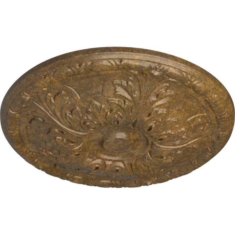 Médaillon de plafond H 15,75 po x l 15,75 po Granada, Bronze huilé