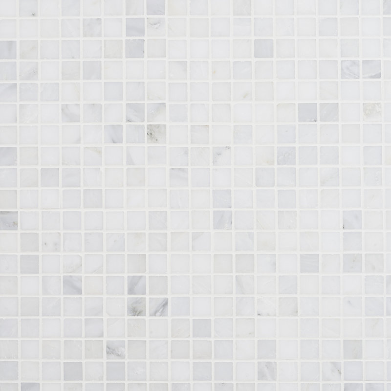 Oriental 0.8" x 0.8" Marble Grid Mosaic Wall & Floor Tile