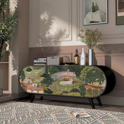 Double Drawer Double  Door Storage Cabinet