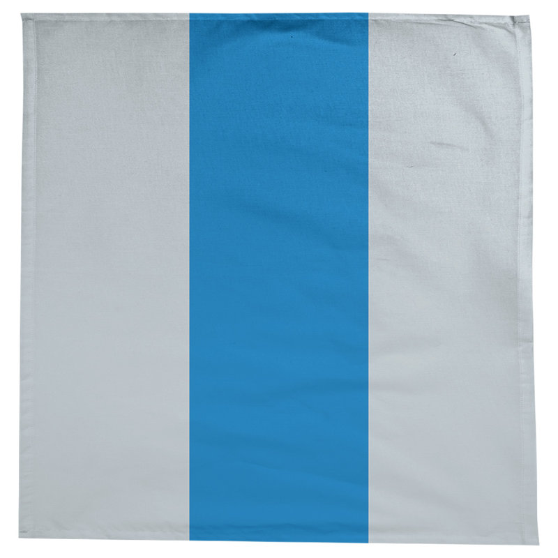 Nappe basket Orlando, Argenté / bleu / argenté