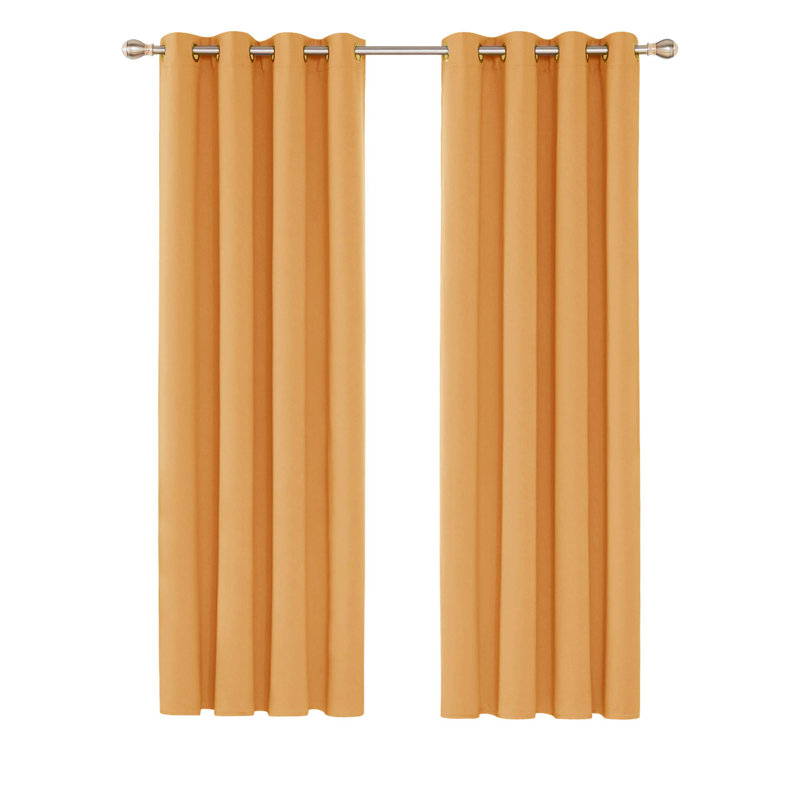 Quayshaun Blackout Curtain Pair, 52cm Width x 242cm Drop