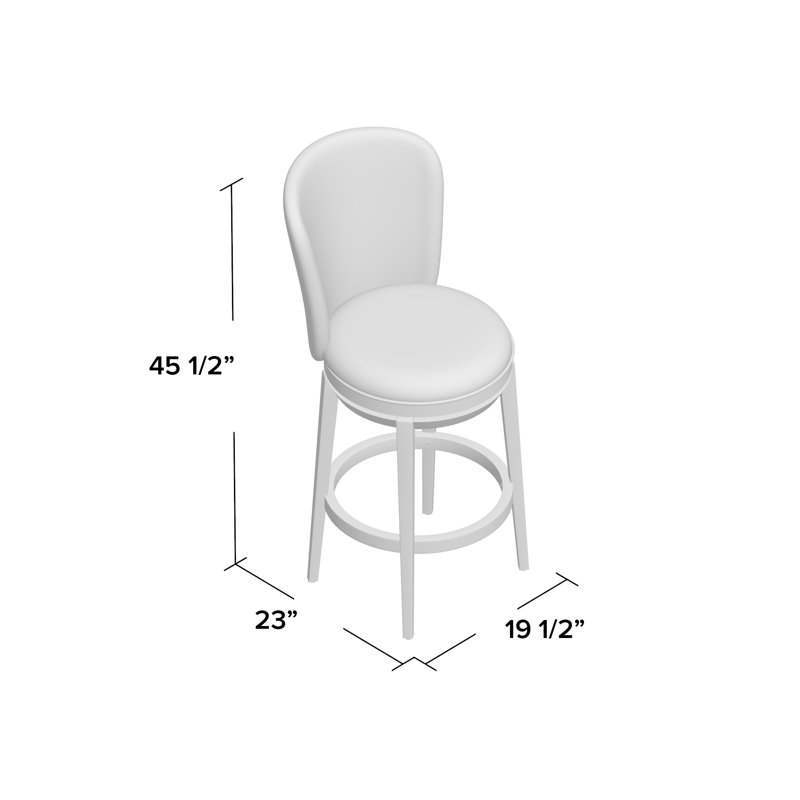 Atterbury Swivel Upholstered Counter Stool, Bar Stool (30" Seat Height)