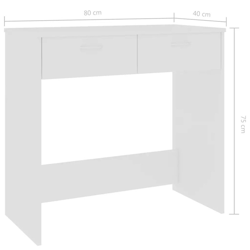 Alixandrea Desk Workstation Corner Office Table Computer Desk Engineered Wood, White