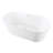 Kingston Brass Aqua Eden 67-Inch Acrylic Oval Double Ended Freestanding Tub with Drain
