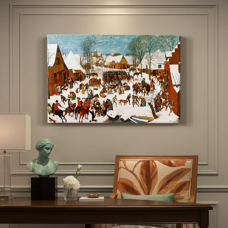 Massacre des Innocents-Pierre Bruegel l'Ancien-Toile tendue avec châssis-c. 1565-1567, 24 x 36