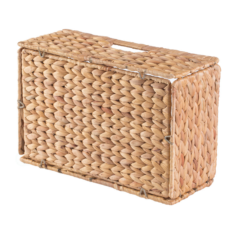 Foldable Natural Water Hyacinth Storage Bin Set