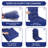 4 PCS Outdoor Adirondack Chair Seat and Back Cushion-1630462202