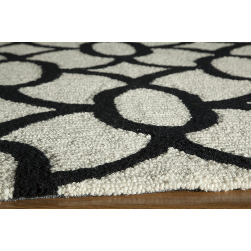 Quitman Hand Hooked Geometric Indoor Rug, 3' x 5'