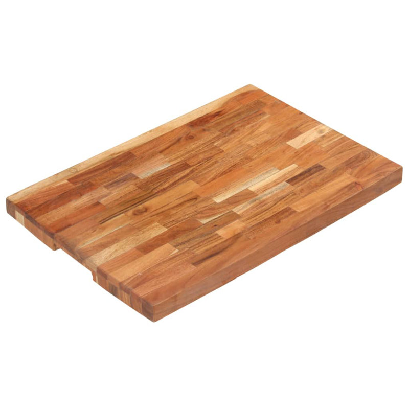 Solid Acacia Wood Rectangular Chopping Board Set