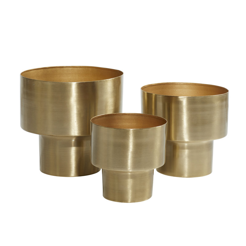 Ensemble de cache-pots en métal 3 pièces Esley