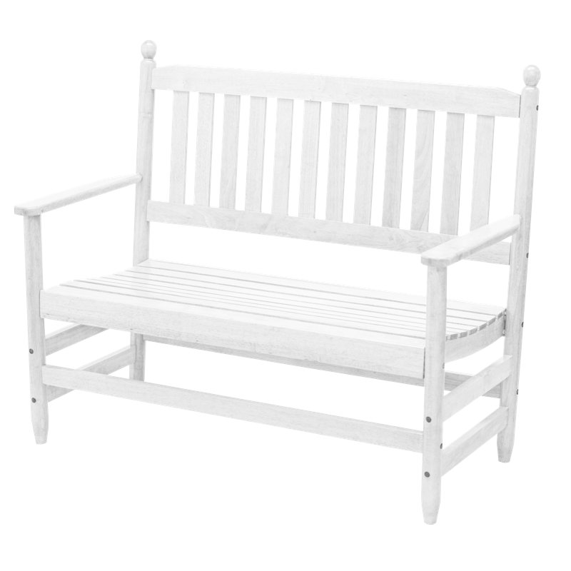 Banc de jardin en bois , Blanc mat