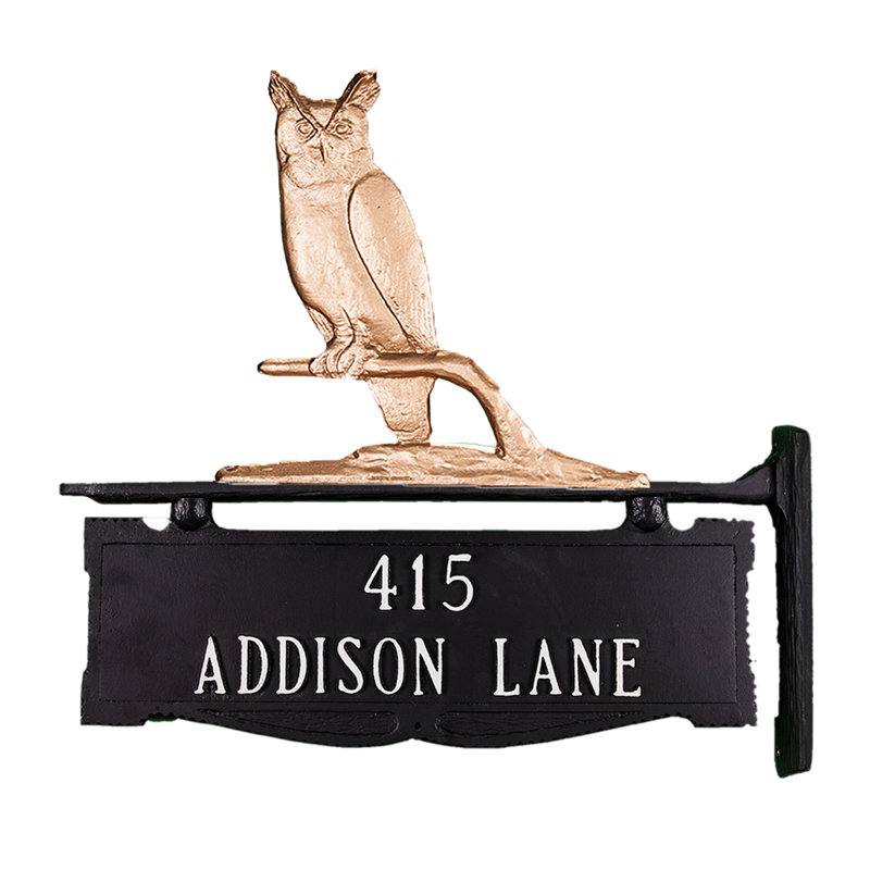 2-Line Address Post, Yes, Gold Bronze