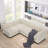 Myrhn Chenille L-Shaped Sleeper Sectional -832597300