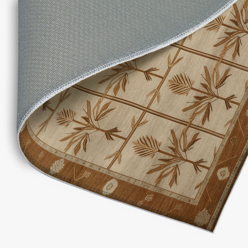 ArtDeco Brown Indoor and Outdoor Area Rug, Rectangle 4' x 6'