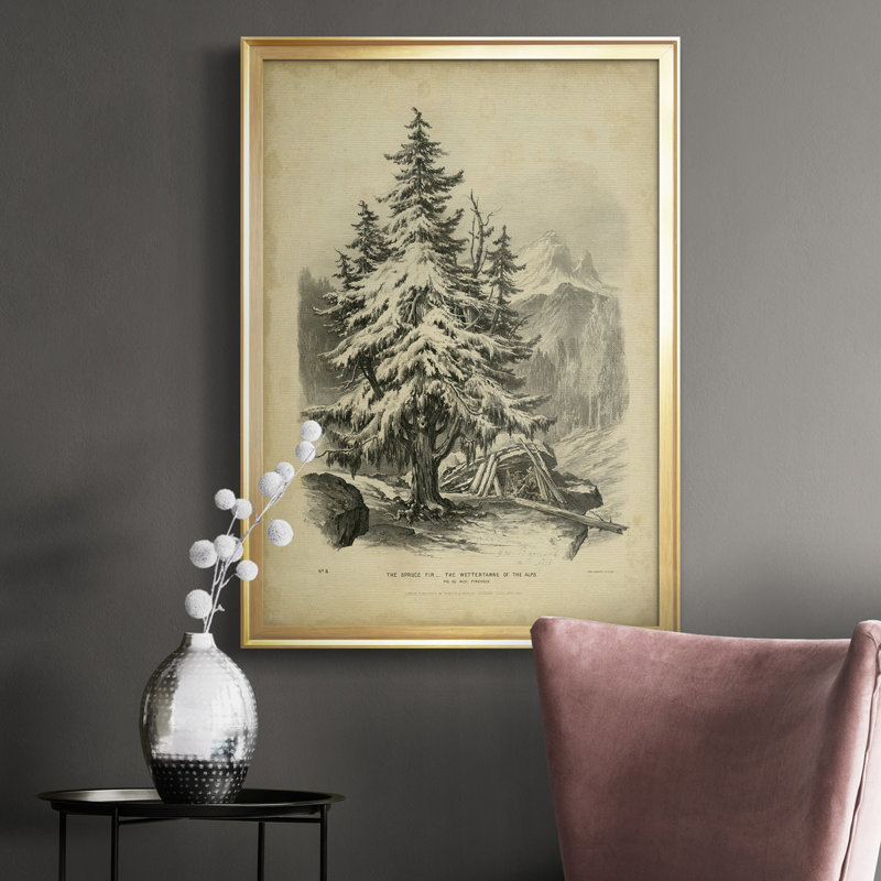 Toile encadrée de qualité supérieure The Spruce, H 36,5 po x l 26,5 po x P 1 po, Cadre doré