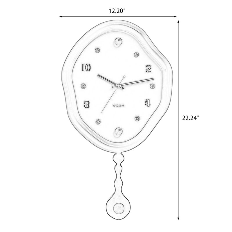 Brown Irregular Pendulum Wall Clocks