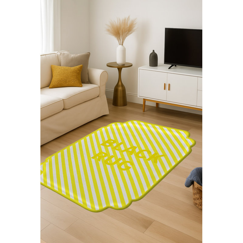 Tapis tissé à rayures crème Mosso, 2' x 2'11"