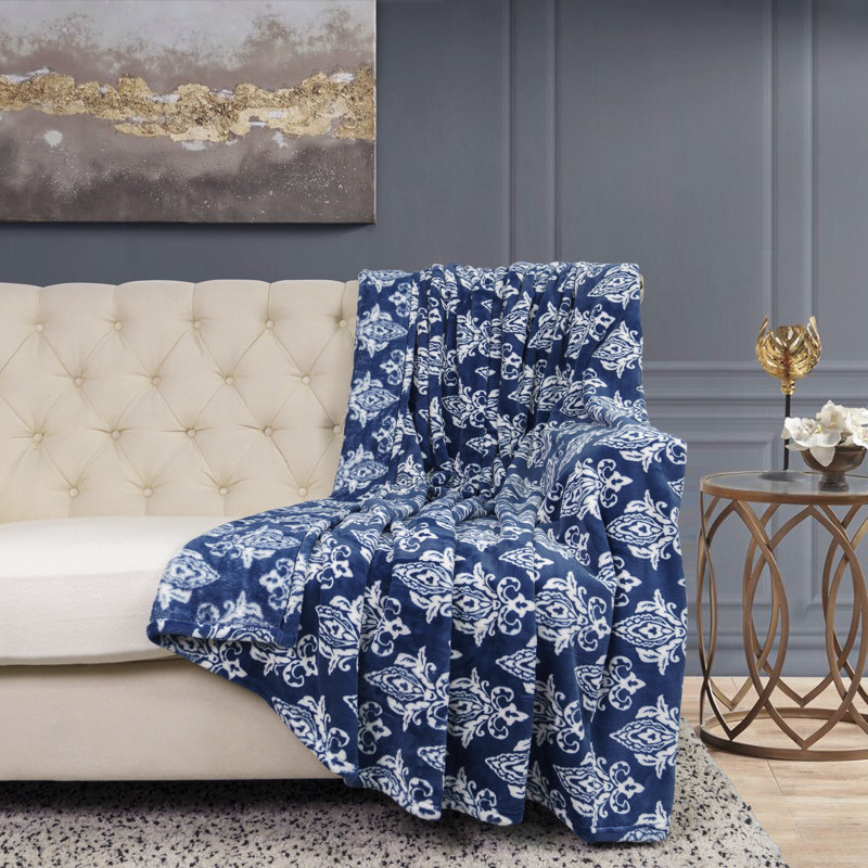 Throw Blanket, Majolica Blue