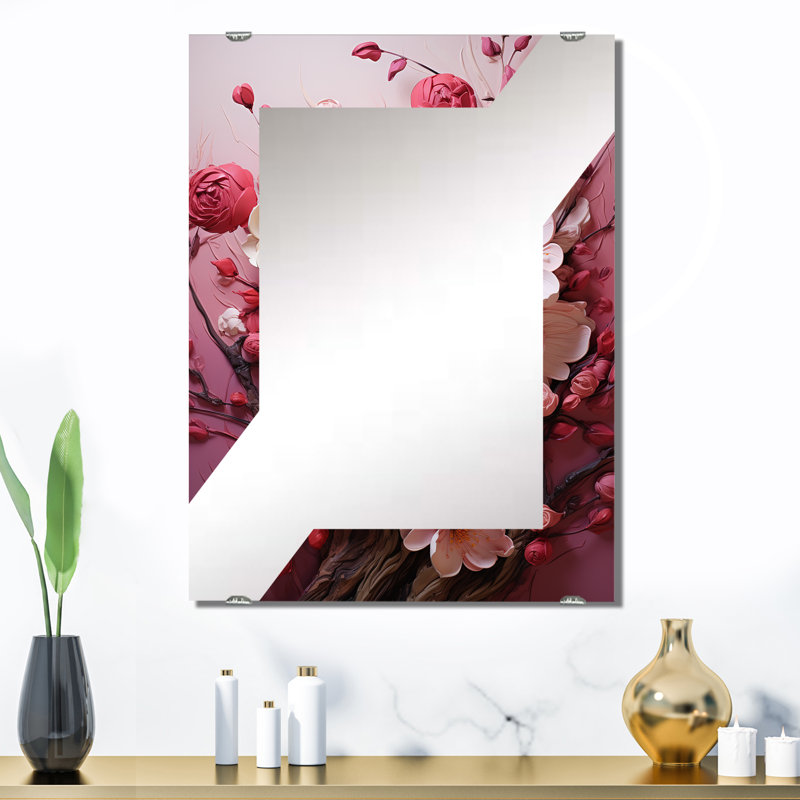 Pettis - Miroir mural cerise MIR132495, 32 po x 24 po