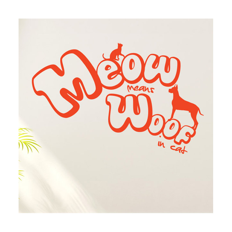 Non-Wall Damaging Wall Decal, Orange, Medium