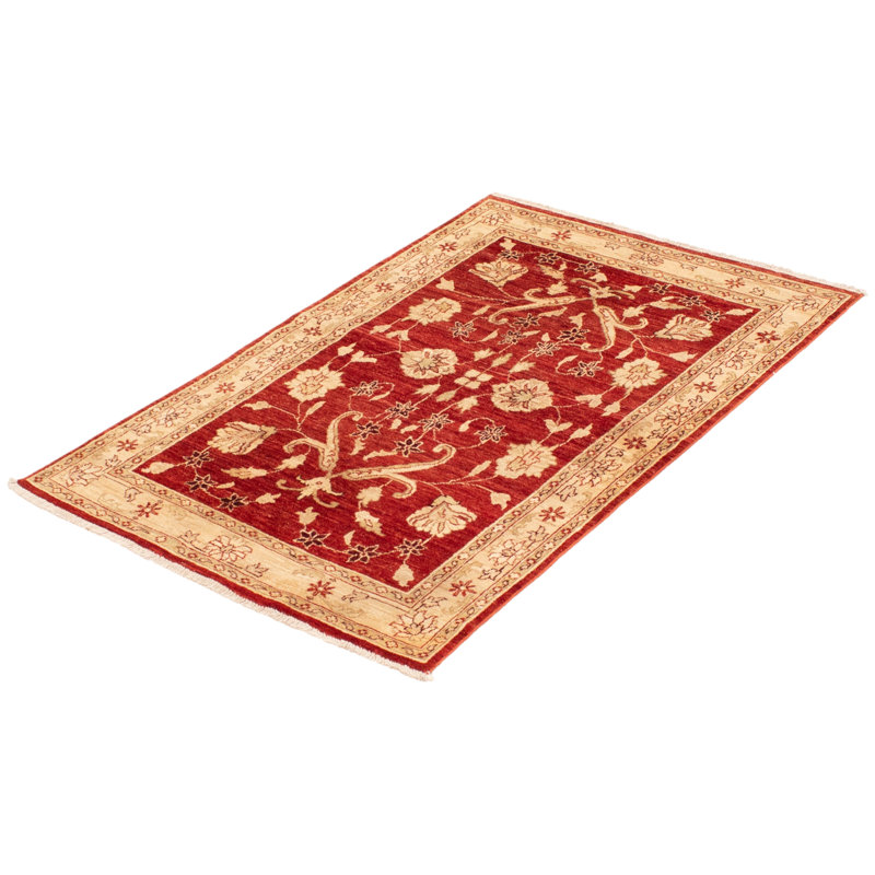 Tapis rouge foncé 4 pi 0 po x 6 pi 0 po Peshawar Oushak