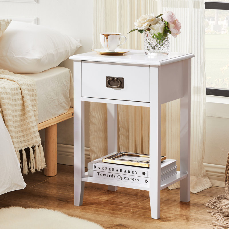 Miramontes 15.7'' W Nightstand, White, Individual