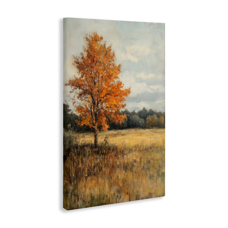 «Orange Tree Landscape Canvas», conception par Petal Prints Design, H 24 po x l 16 po