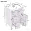 Meuble-lavabo de 24 pouces avec lavabo, armoire en bois massif et panneau de fibres à densité moyenne avec un tiroir rabattable, deux tiroirs standard et une tablette réglable, meuble-lavabo vert autoportant pour le rangement de la salle de bain