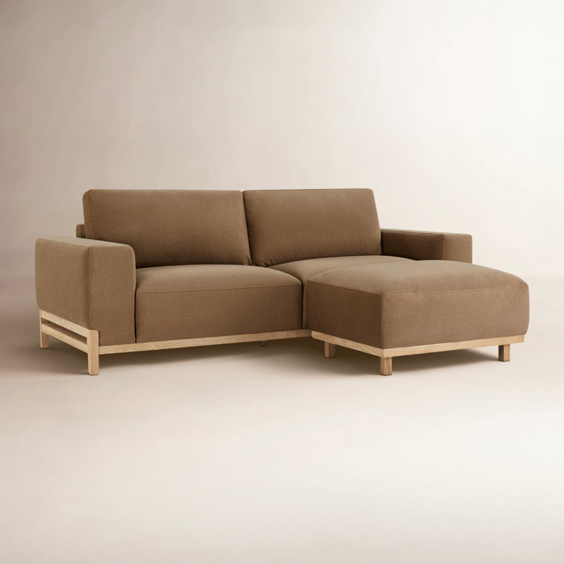 Russo Alejandro 93.7'' Upholstered Sofa & Ottoman Set With Solid Wood Legs