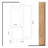 Modern Hall Stand with Mirror, Oak & White, 39.4 x 70.9 x 13.8 inches | 100% Melamine Coated Particle Board, Thickness: 0.7 inches | Wall-Mountable, Numerous Shelves, Perfect for Entryway Organization & Style
