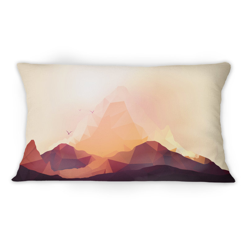 Coussin Geometric Mountain And Sunset I - 1 Country
