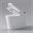 Modern Smart Toilet With Bidet Seat Built-In, Intelligent Toilet  Auto Open/Close Seat, Foot Sensor, LED Display,Night Light, Warm Water & Dryer,White