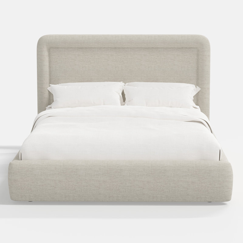 Stoffer Home x Cloth and Co. Marisa Bed, Relaxed Zinc Linen, King