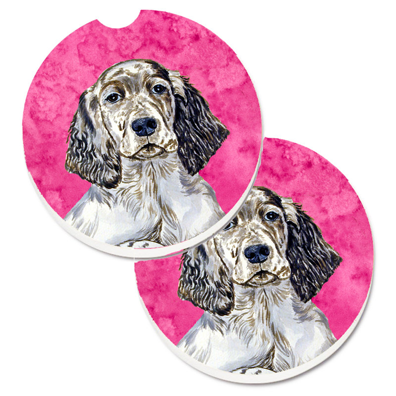 Sous-verre barbu collie voiture, Setter anglais