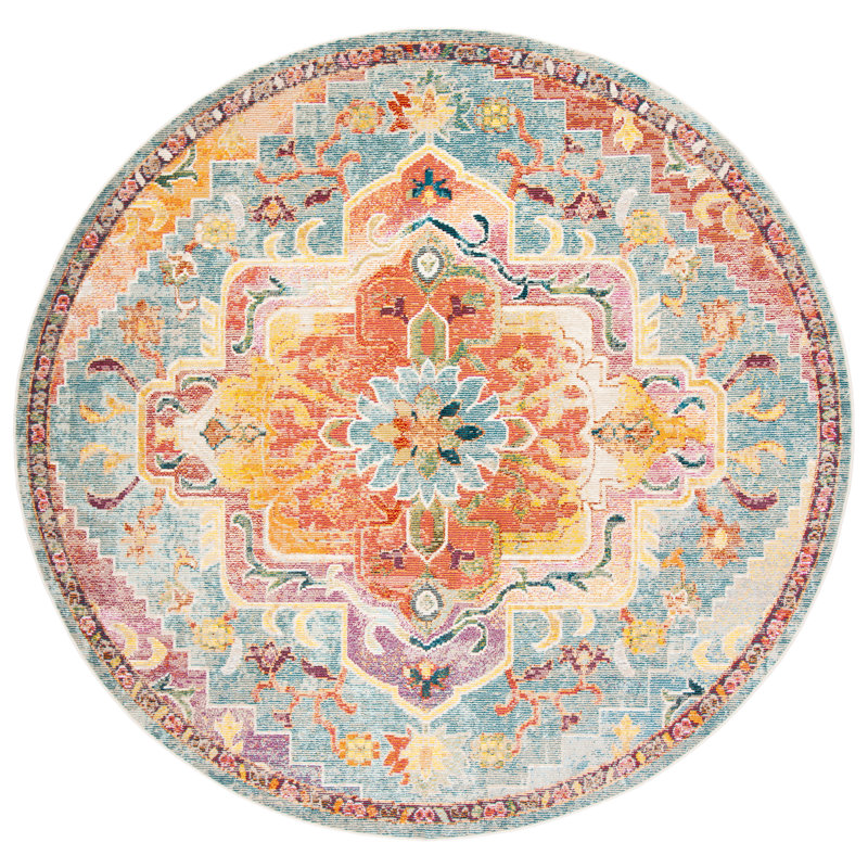 Mashburn Oriental Area Rug, Round 213cm