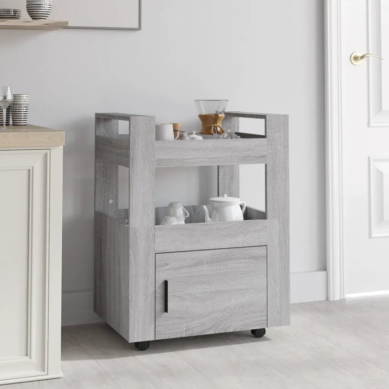 60 Cm Kitchen Trolley, Grey Sonoma