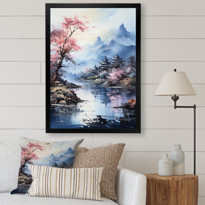 Paysage de rivière Japon en automne I sur toile