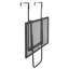Table de balcon suspendue pour rampe de patio 48 x 61 cm, acier inoxydable, résistant aux intempéries, charge maximale de 22,7 kg, modèle pliable peu encombrant, à fixer sur une rambarde extérieure en métal, montage facile