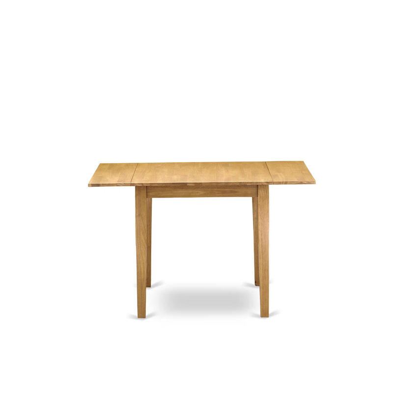 L'ensemble de table de salle à manger 3 pièces contient une table de cuisine rectangulaire avec Dropleaf et 2 chaises rembourrées en tissu de lin Limelight, chêne