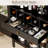 Arched acrylic storage cabinet - Four doors with wine compartments (black)-121975042