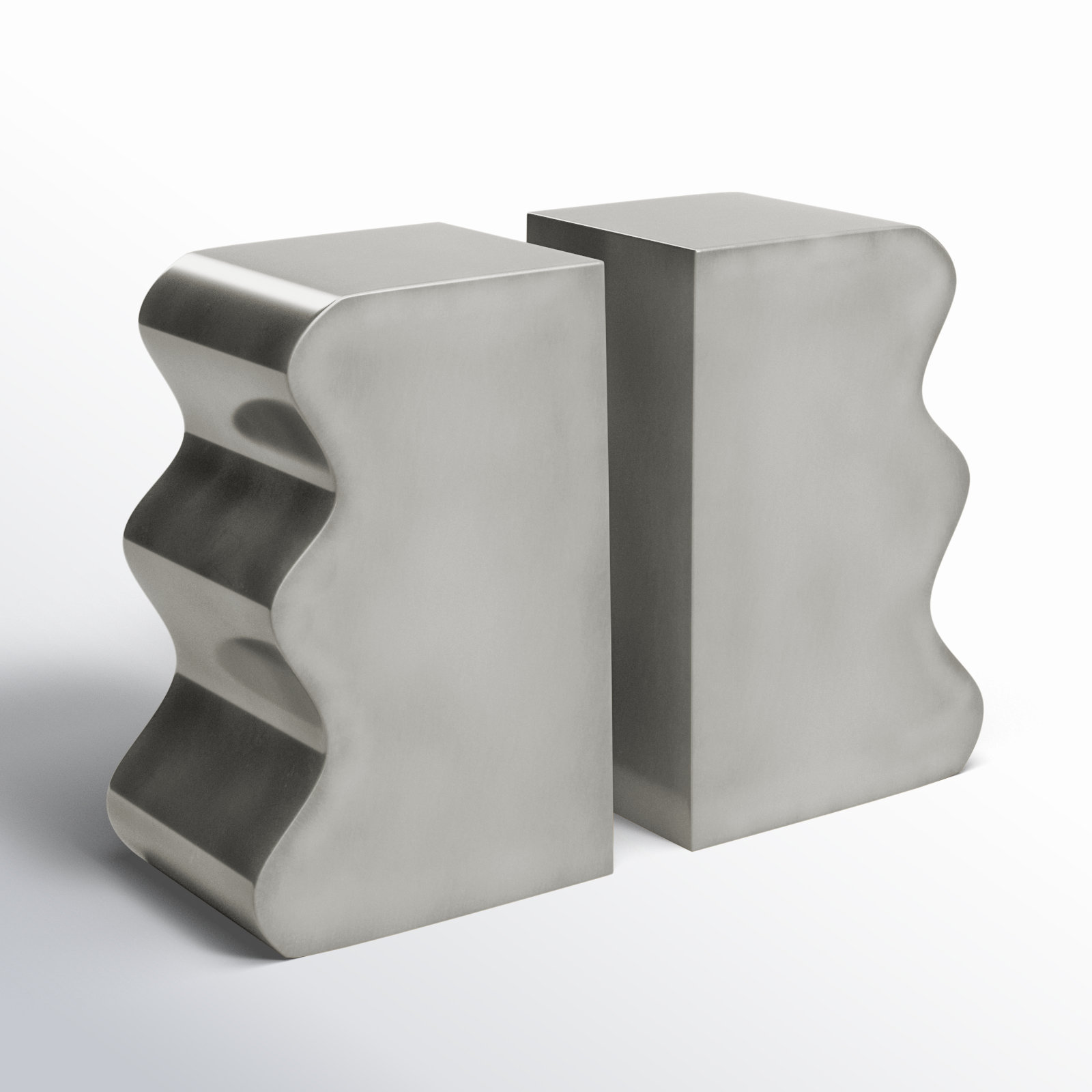 Moresby Decorative Bookends, Silver