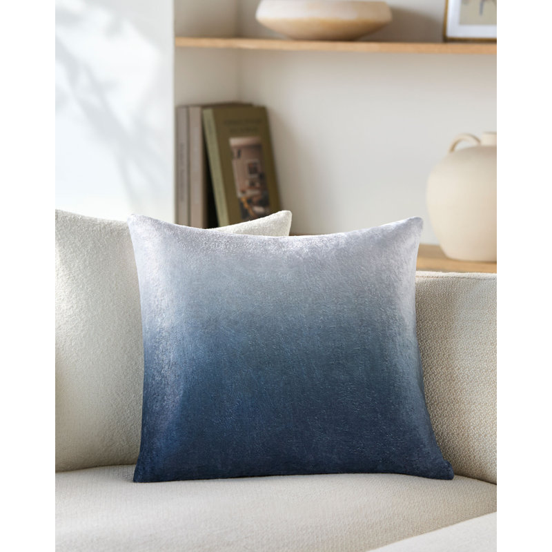 Theodosia Accent Throw Pillow, 20"H x 20"W, Polyester, Navy/Gray
