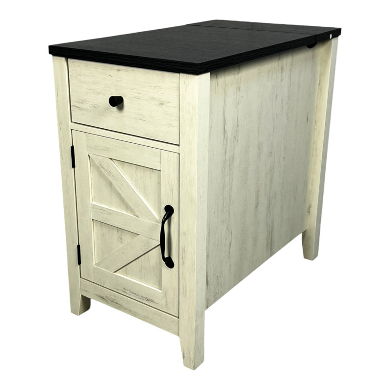Table de bout avec ports de charge. Et élégant pour la chambre à coucher, le chevet du salon. Moderne et spacieux