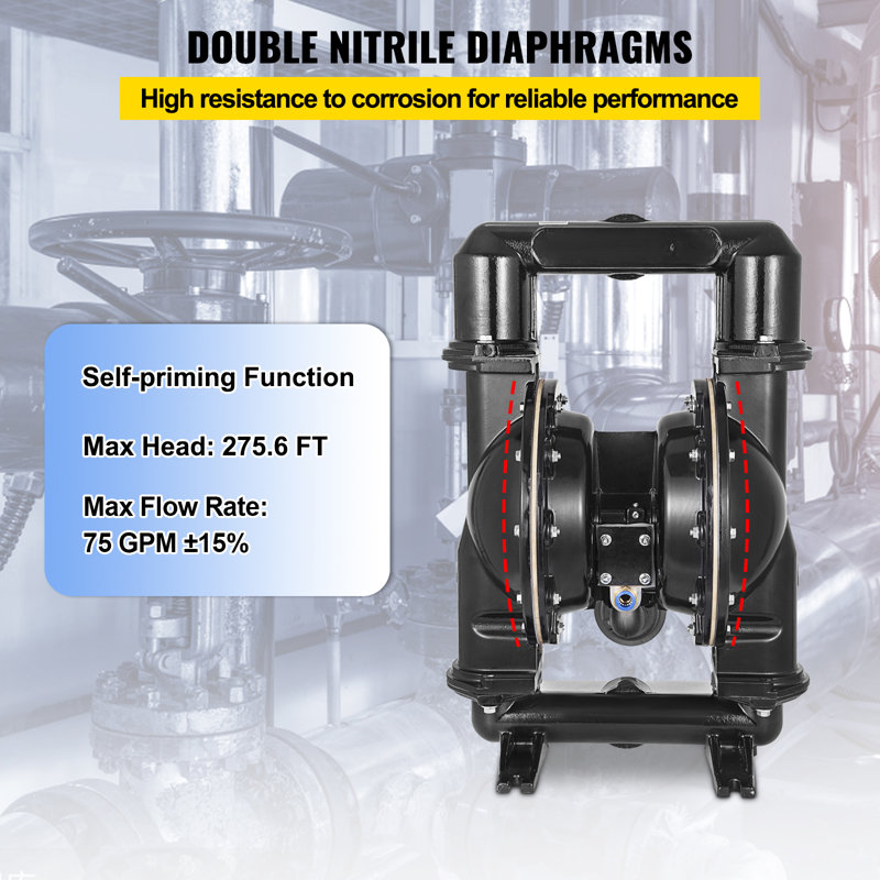 Air-Operated Double Diaphragm Pump, 2 inch Inlet