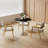 Round Modern Dinning Table 31.5 inches Bistro Table Tulip Table with Faux Marble top,Easy Assemble,Sturdy Metal Frame Diameter-1943578535-1943578532