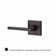 Single Dummy Door Lever with Contemporary Square Rose